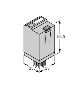 Turck General Purpose Relay 10A DPDT 120VAC Pin; Test Button; Mechanical Indicator